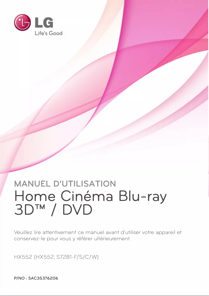 Page n°1 - Manuel utilisateur LG HX552