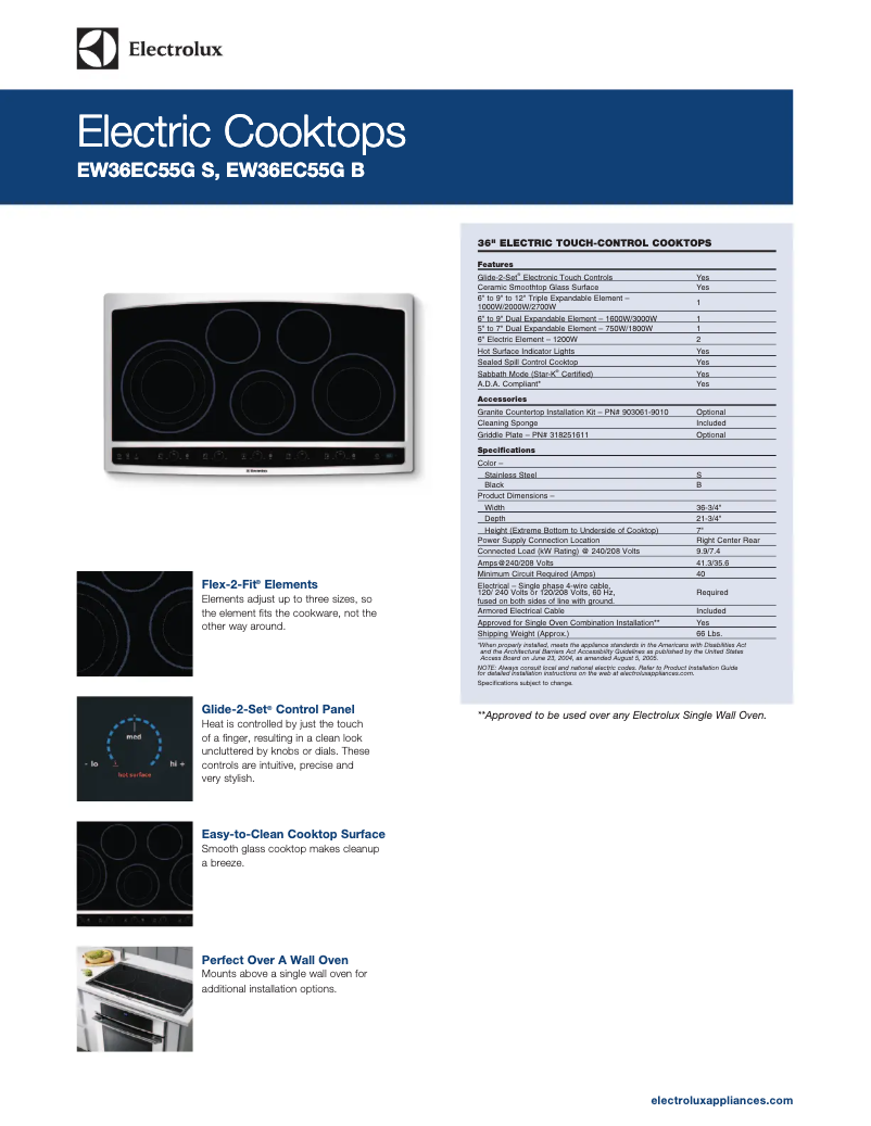 Image de la première page du manuel de l'appareil EW36EC55GW