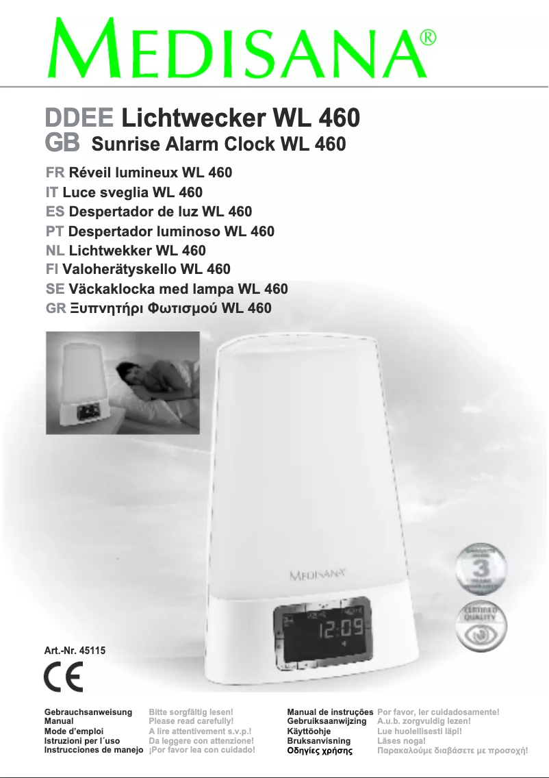 Image de la première page du manuel de l'appareil WL 460