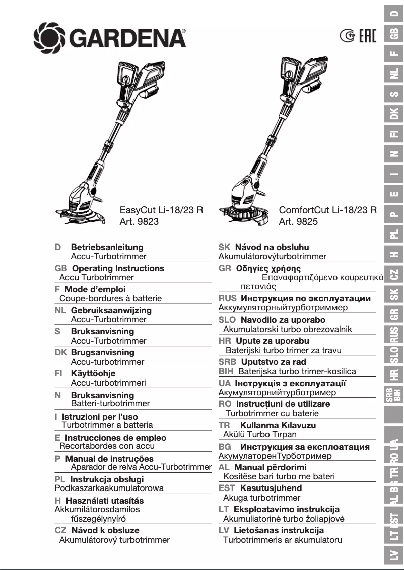 Página 1 del manual Manual de usuario Gardena EasyCut Li-18/23R