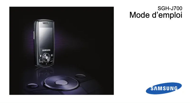 Page 1 de la notice Manuel utilisateur Samsung SGH-J700i