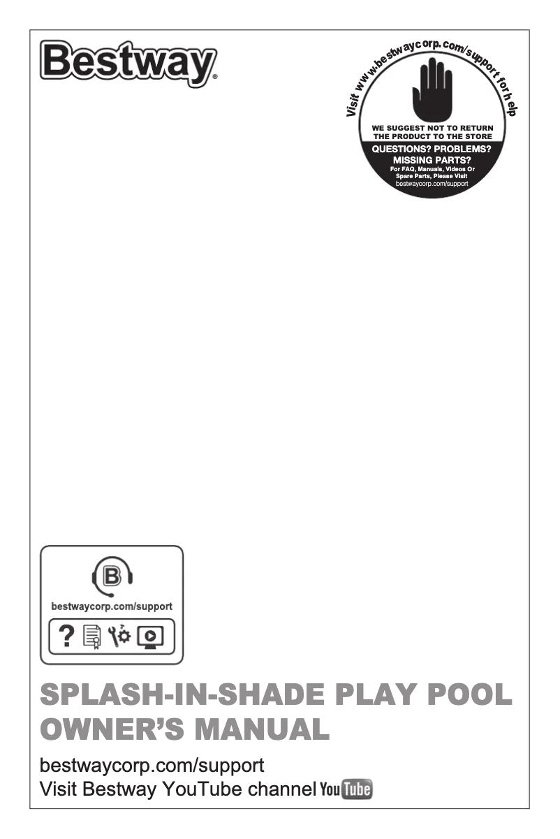 Page 1 de la notice Manuel utilisateur Bestway 12472