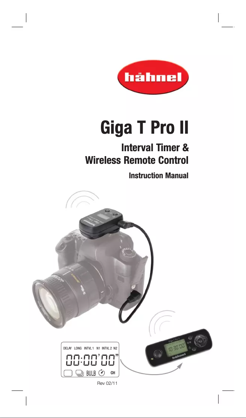 Page n°1 - Manuel utilisateur Hähnel Giga T Pro II