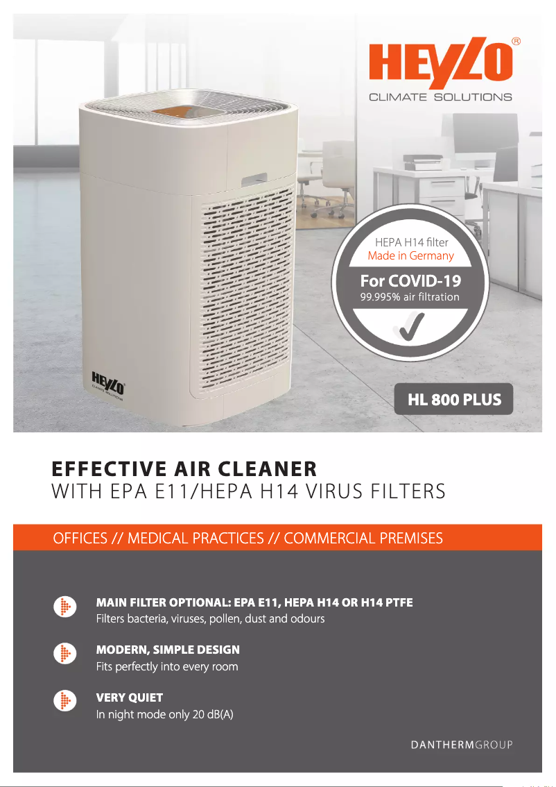 Page 1 de la notice Brochure Heylo HL 800 PLUS