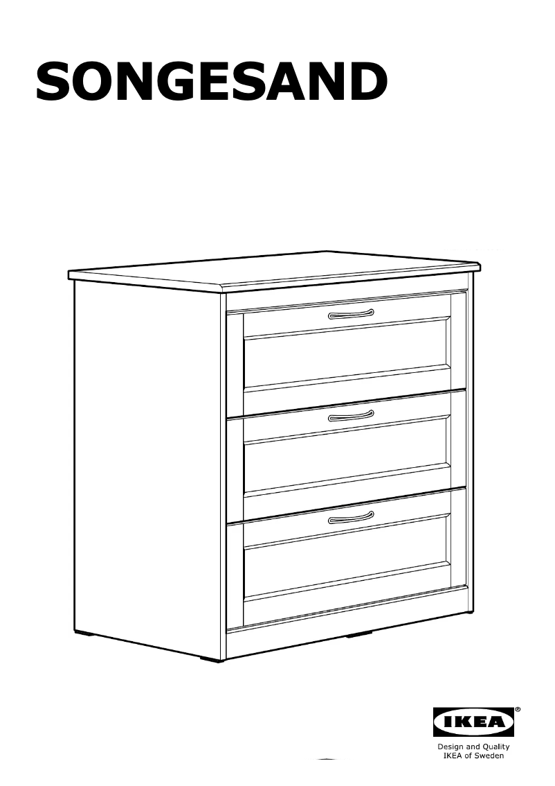 Page 1 de la notice Instructions / montage Ikea SONGESAND