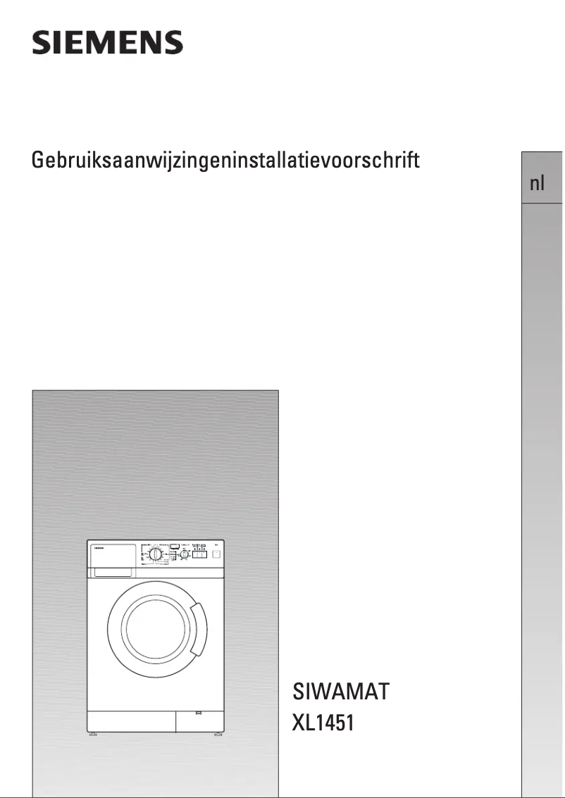 Page n°1 - Manuel utilisateur Siemens WXL1451