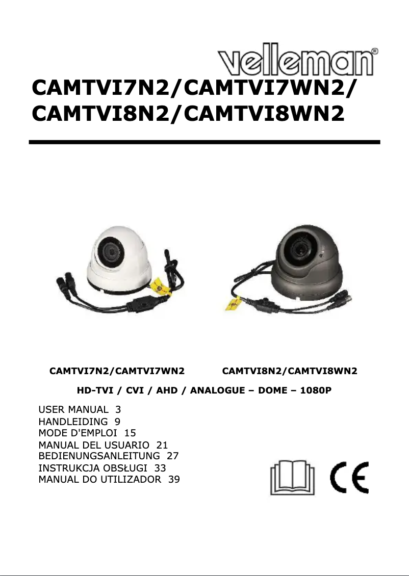 Page 1 de la notice Manuel utilisateur Velleman CAMTVI7N2