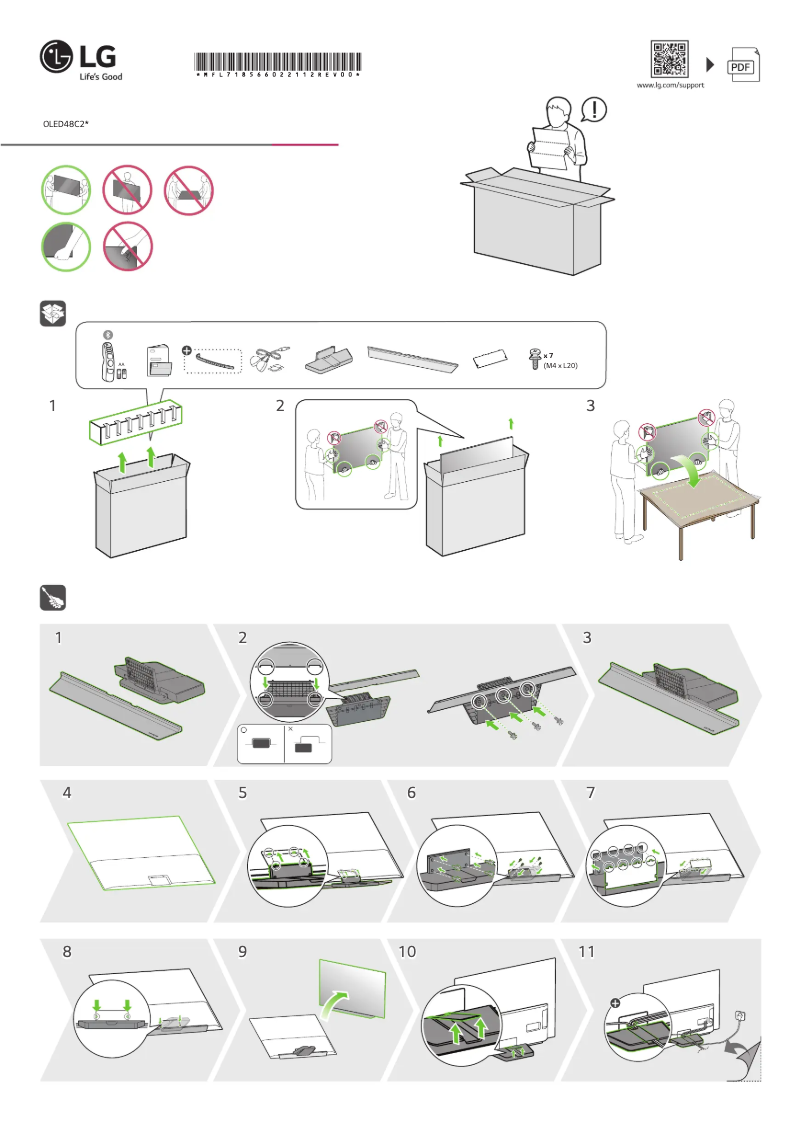 Página 1 del manual Guía de instalación LG OLED48C22LB