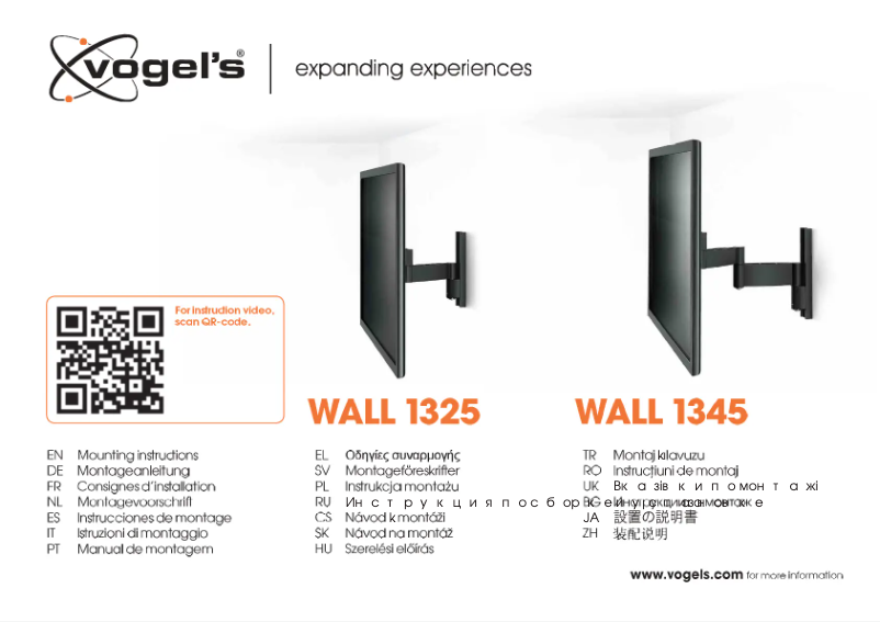 Imagen de la primera página del manual del dispositivo WALL 1325