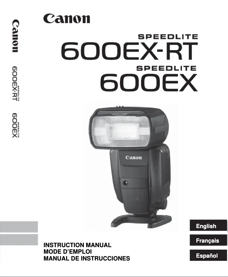 Page 1 de la notice Manuel utilisateur Canon Speedlite 600EX