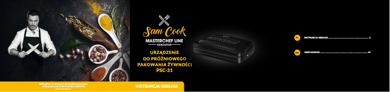 Page n°1 - Manuel utilisateur Sam Cook PSC-31