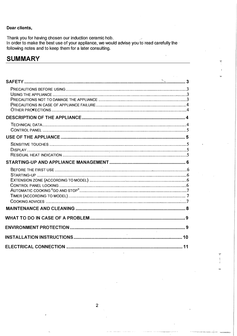 Page 1 de la notice Manuel utilisateur Smeg SE394EMTBAU