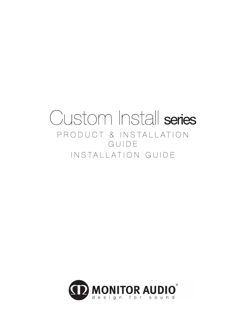 Page n°1 - Manuel utilisateur Monitor Audio CT165-T2