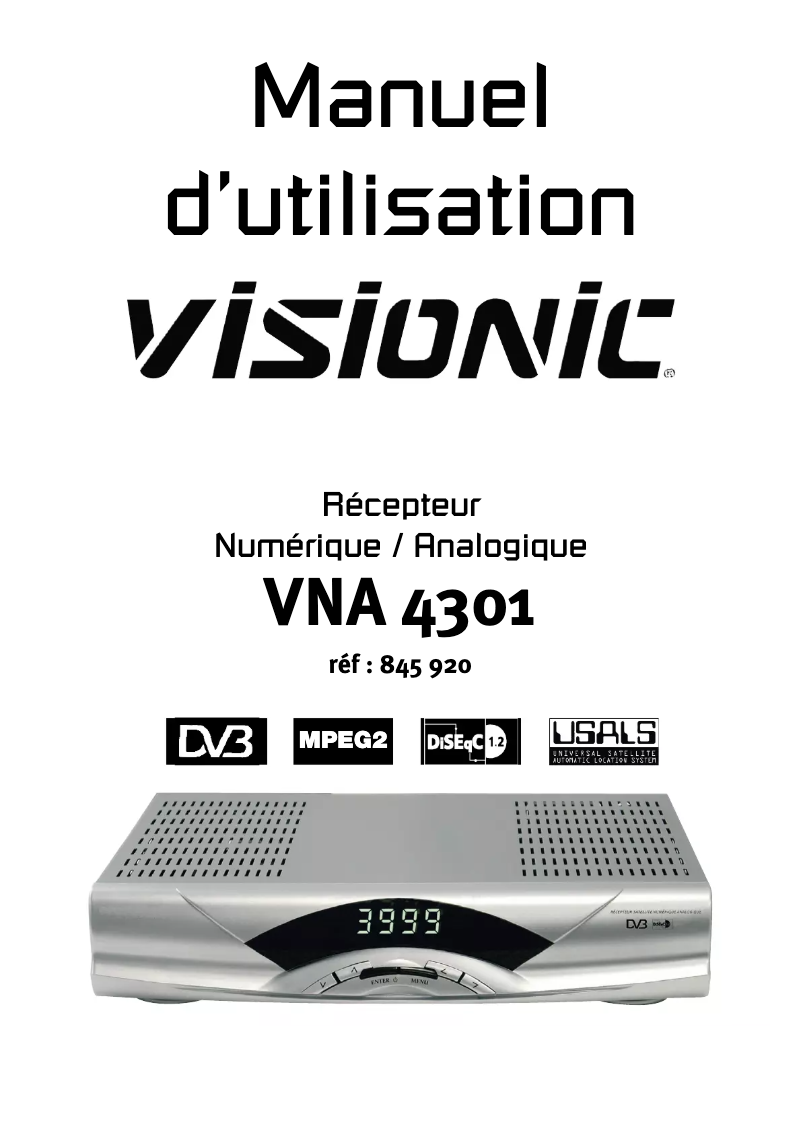 Imagen de la primera página del manual del dispositivo VNA 3401