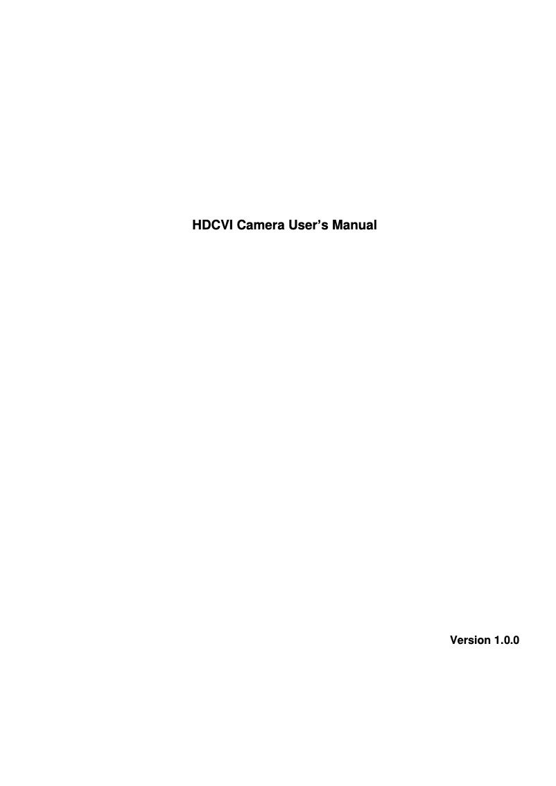 Image de la première page du manuel de l'appareil Pro DH-HAC-HDBW2241E