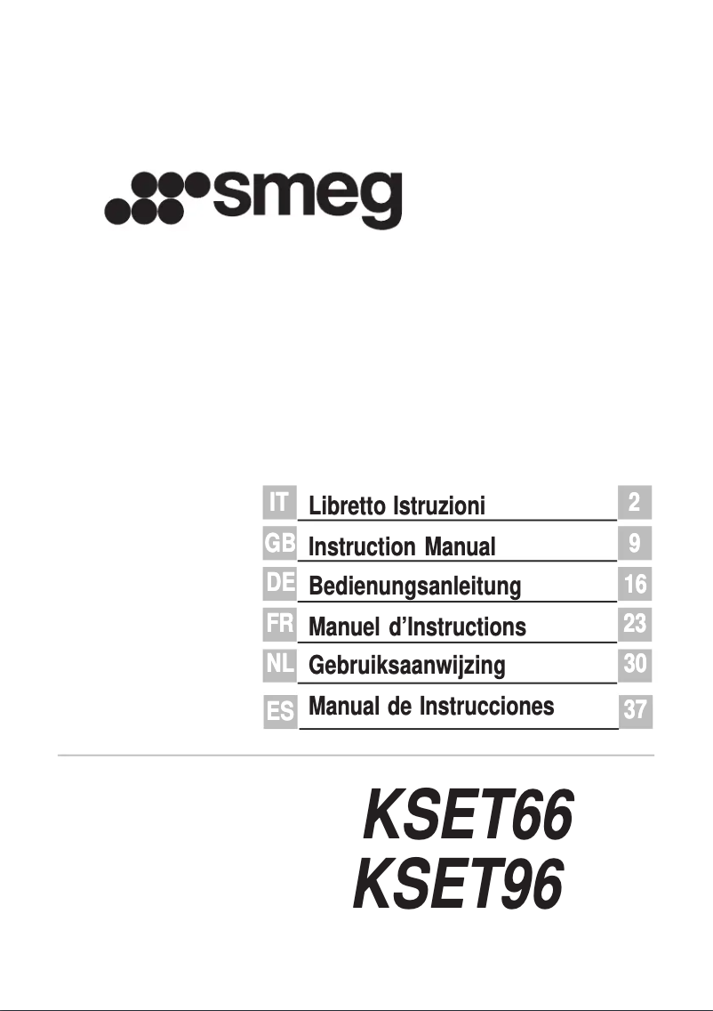 Page n°1 - Manuel utilisateur Smeg KSET96