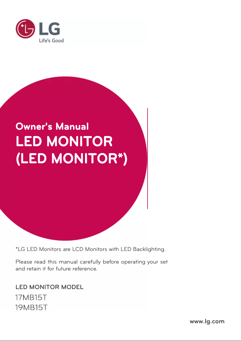 Page 1 de la notice Mode d'emploi LG 19MB15T-I