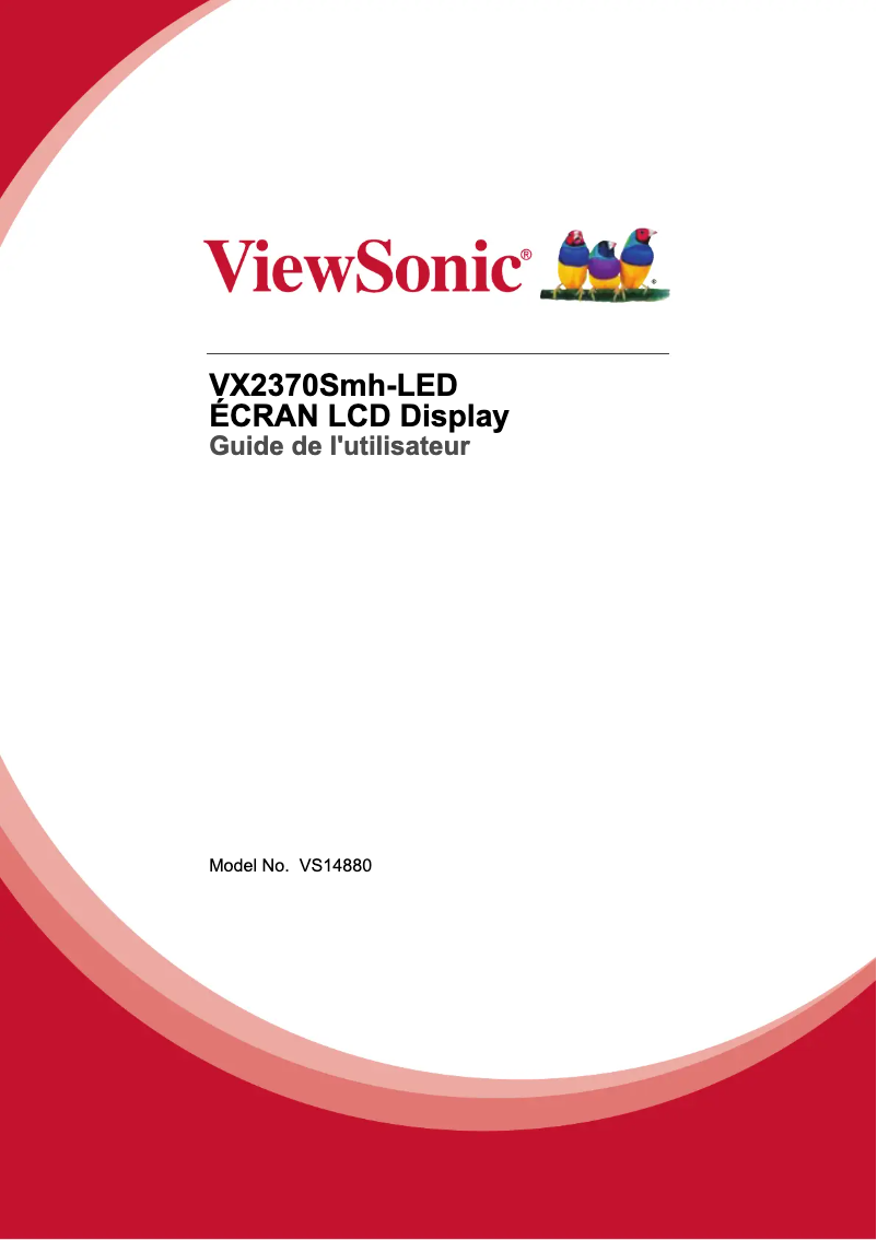 Imagen de la primera página del manual del dispositivo VX2370Smh-LED