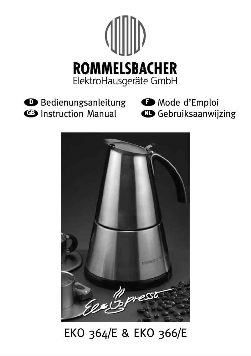 Página 1 del manual Manual de usuario Rommelsbacher EKO 366