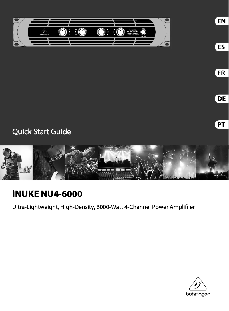 Page 1 de la notice Manuel utilisateur Behringer iNuke NU4-6000