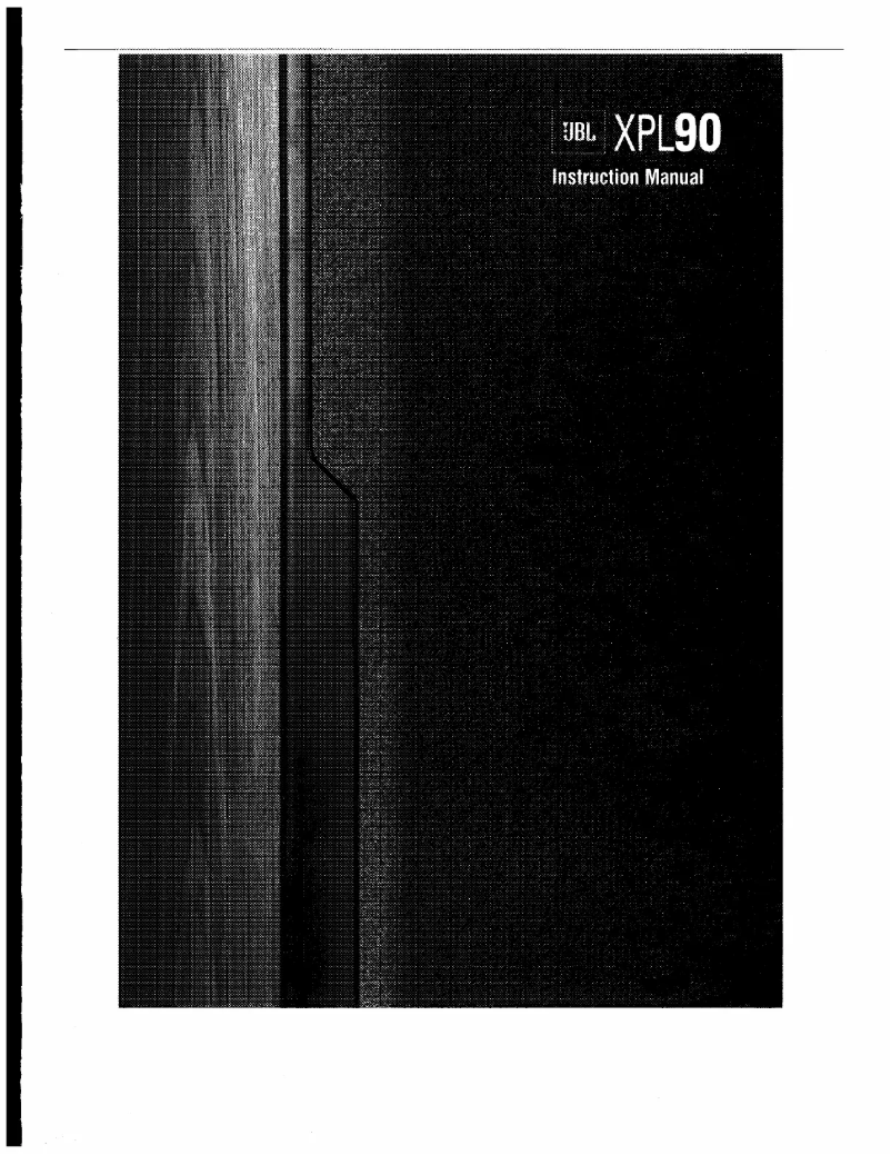 Page 1 de la notice Manuel utilisateur JBL XPL90