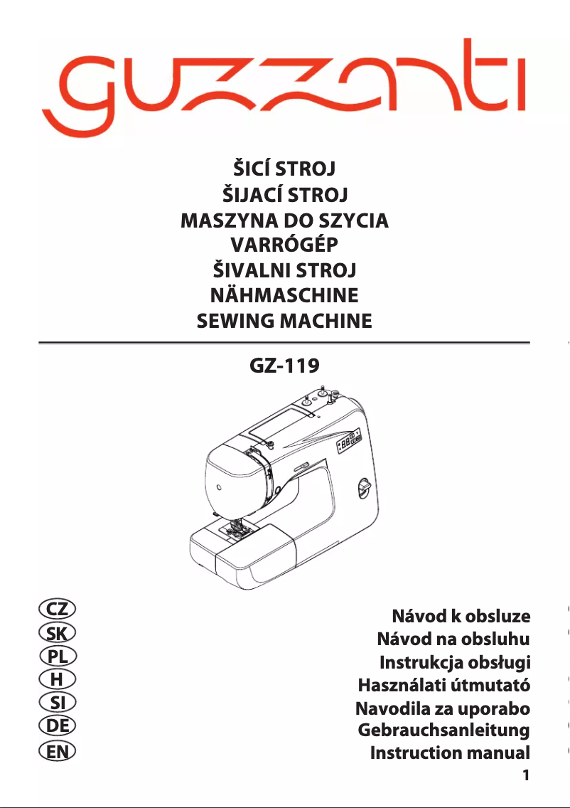 Page 1 de la notice Manuel utilisateur Guzzanti GZ-119