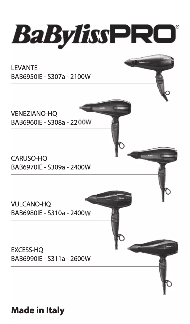 Image de la première page du manuel de l'appareil CARUSO-HQ BAB6970IE