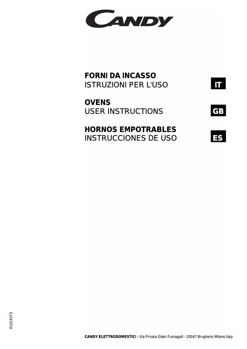 Page 1 de la notice Manuel utilisateur Candy 2D 468 X