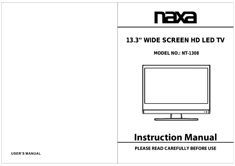 Page 1 de la notice Manuel utilisateur Naxa NT-1308