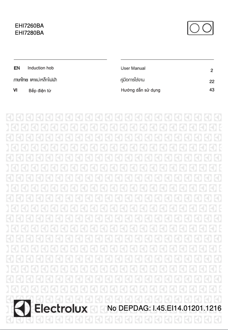 Page 1 de la notice Manuel utilisateur Electrolux EHI7260BA