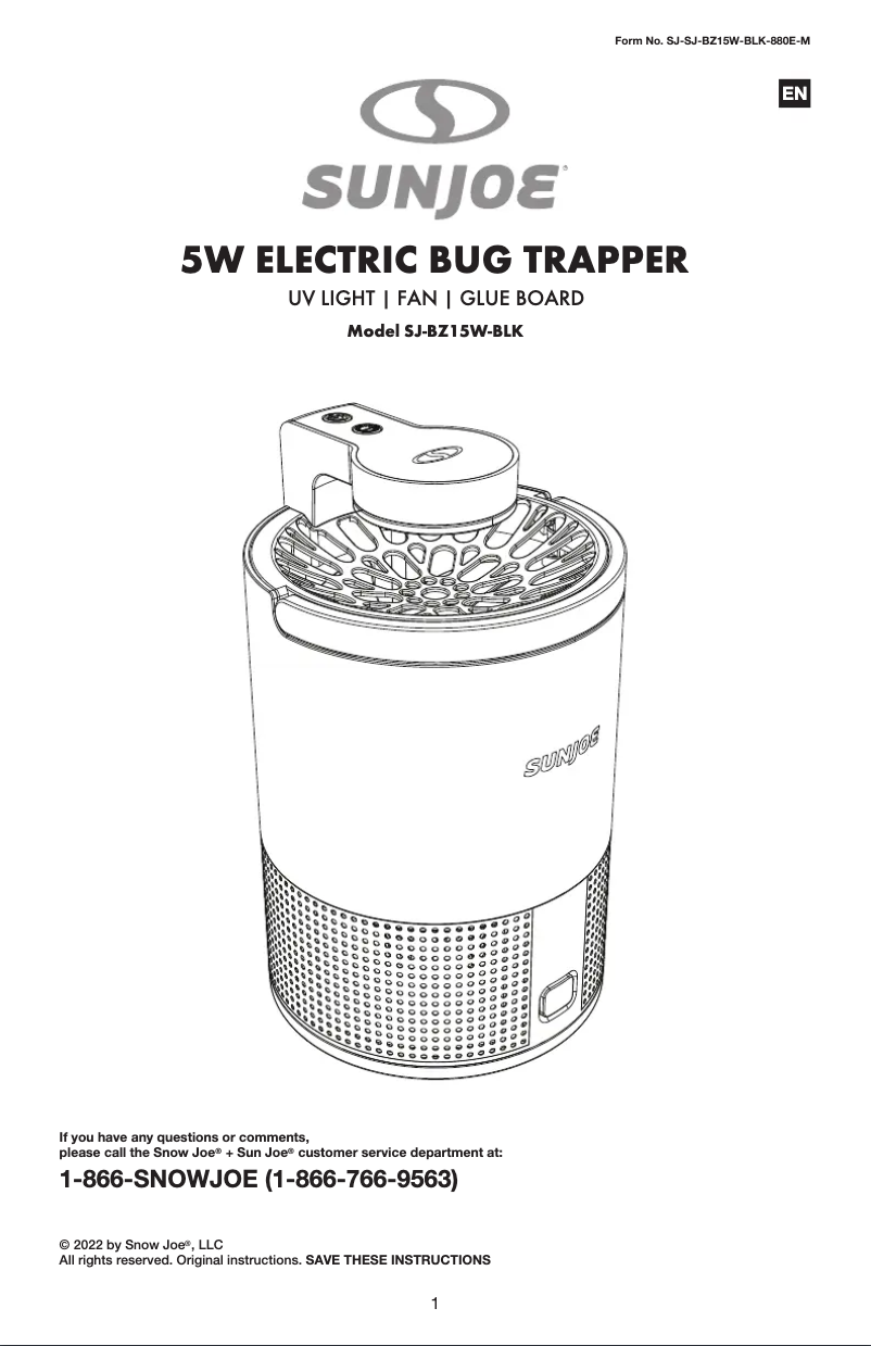 Image de la première page du manuel de l'appareil SJ-BZ15W-WHT