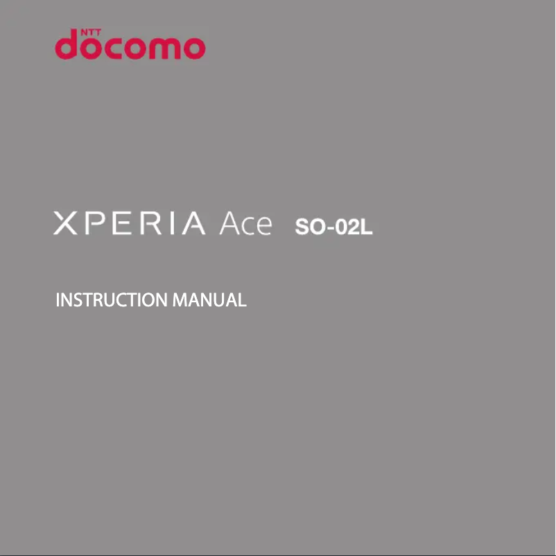 Image de la première page du manuel de l'appareil Xperia Ace