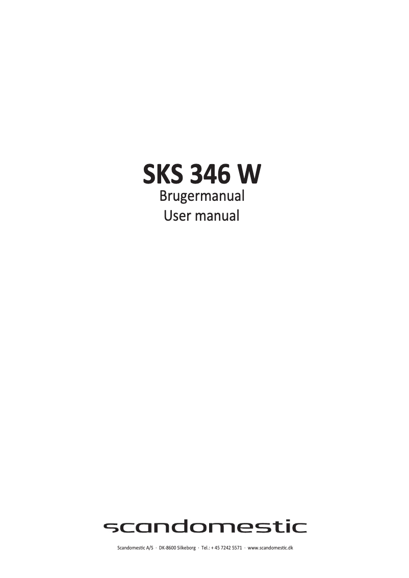 Image de la première page du manuel de l'appareil SKS 346 W