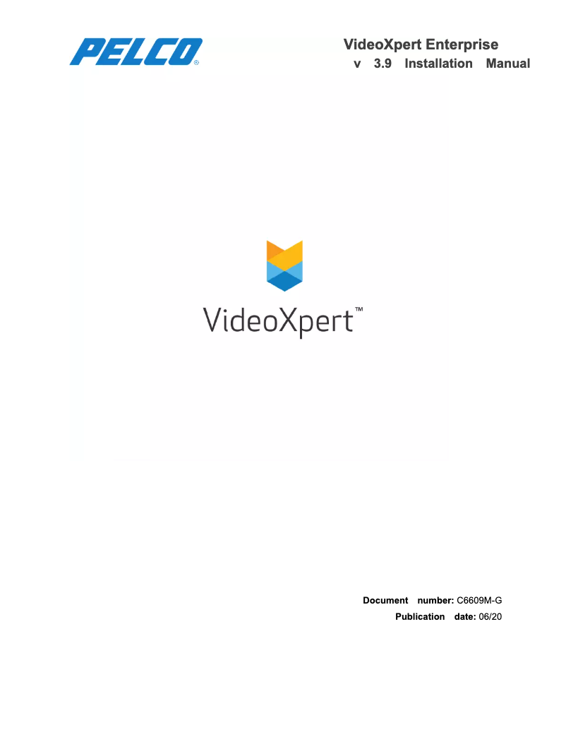 Page n°1 - Manuel utilisateur Pelco VideoXpert Enterprise VXS2-E216-12S