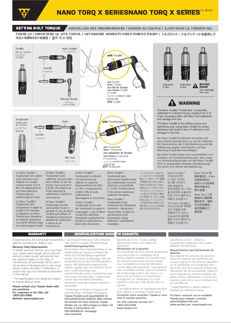 Image de la première page du manuel de l'appareil Nano TorqBox X