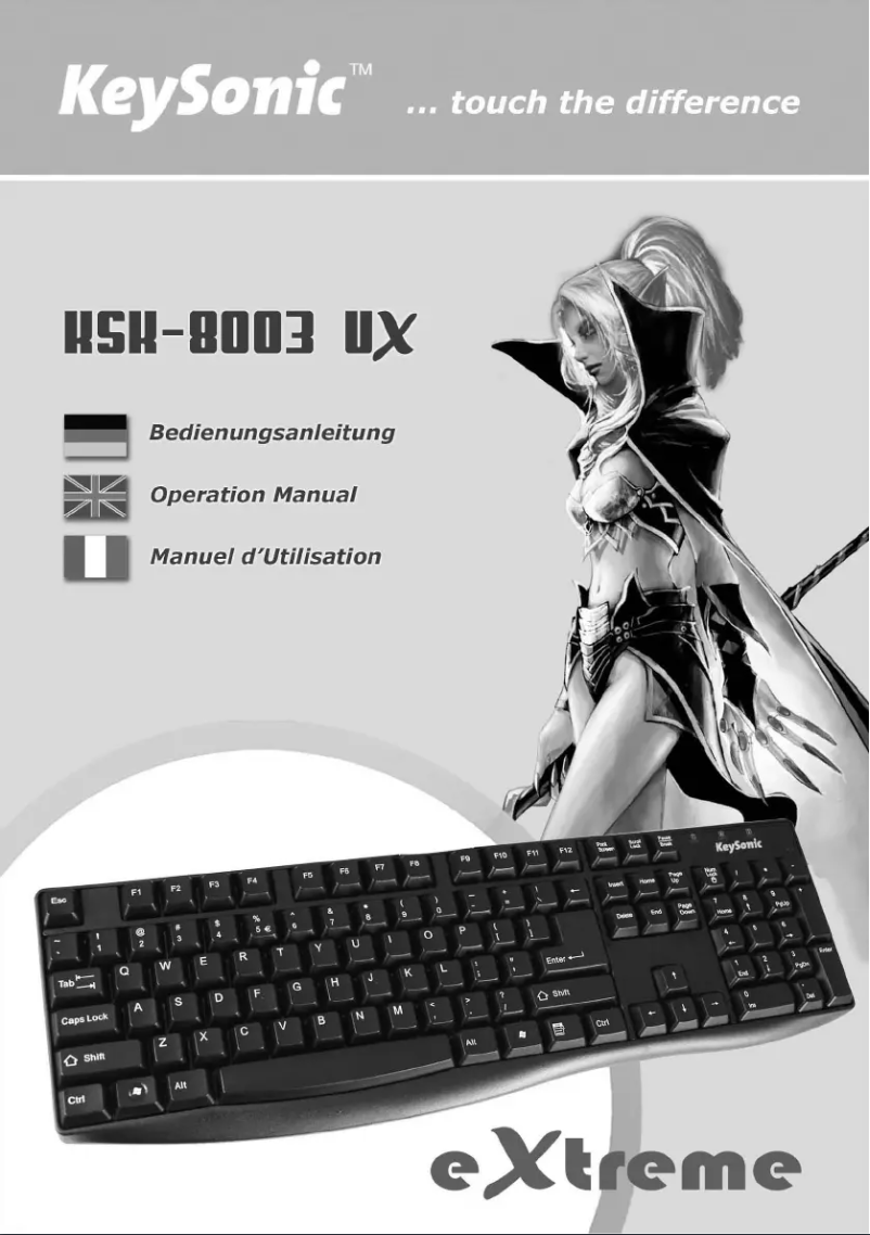 Image de la première page du manuel de l'appareil KSK-8003 UX