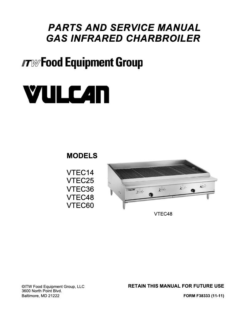 Image de la première page du manuel de l'appareil VTEC25