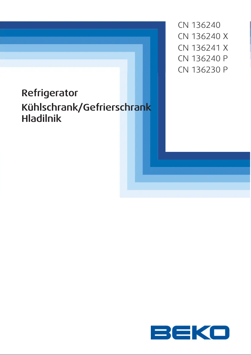 Page n°1 - Manuel utilisateur Beko CN 136241 X