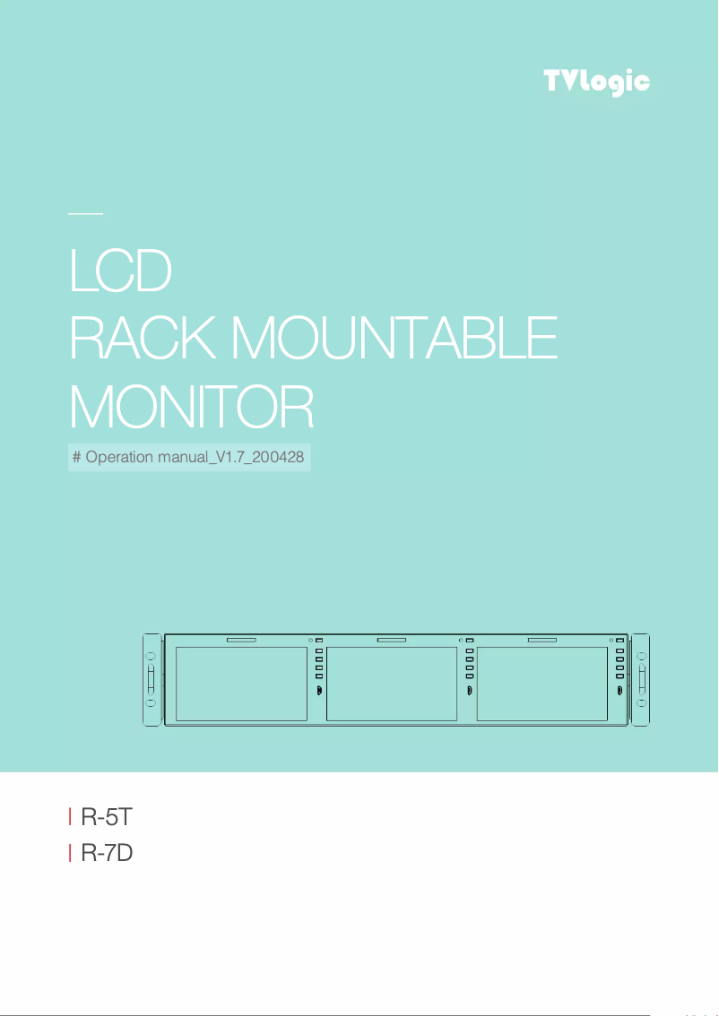 Page n°1 - Manuel utilisateur TVLogic R-5T
