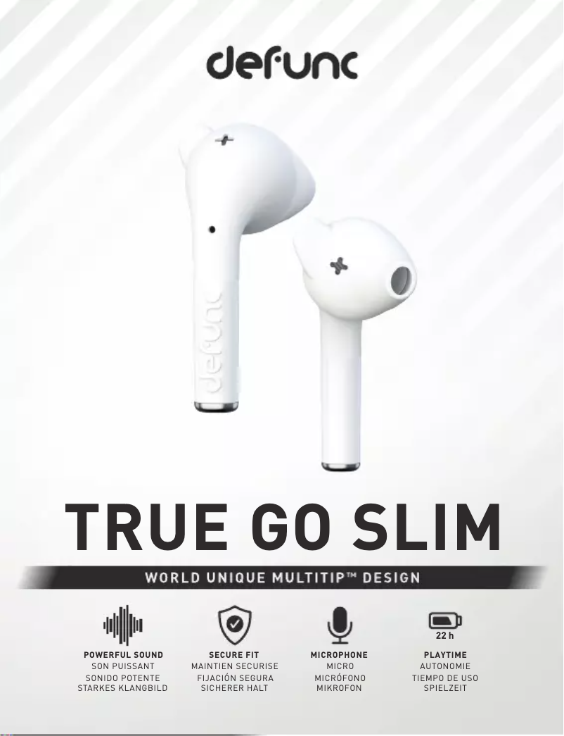 Page n°1 - Manuel utilisateur Defunc True Go Slim