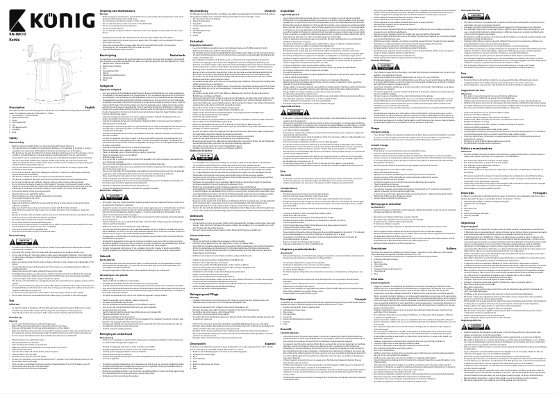 Page n°1 - Manuel utilisateur Konig KN-WK10