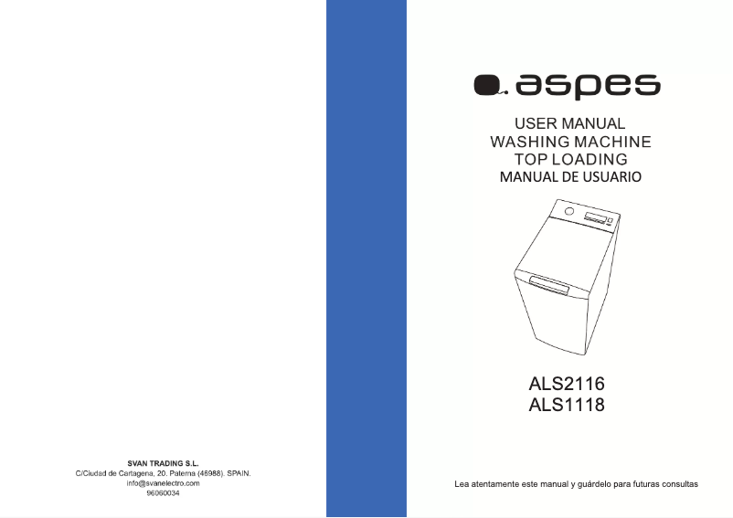 Página 1 del manual Manual de usuario Aspes ALS2116