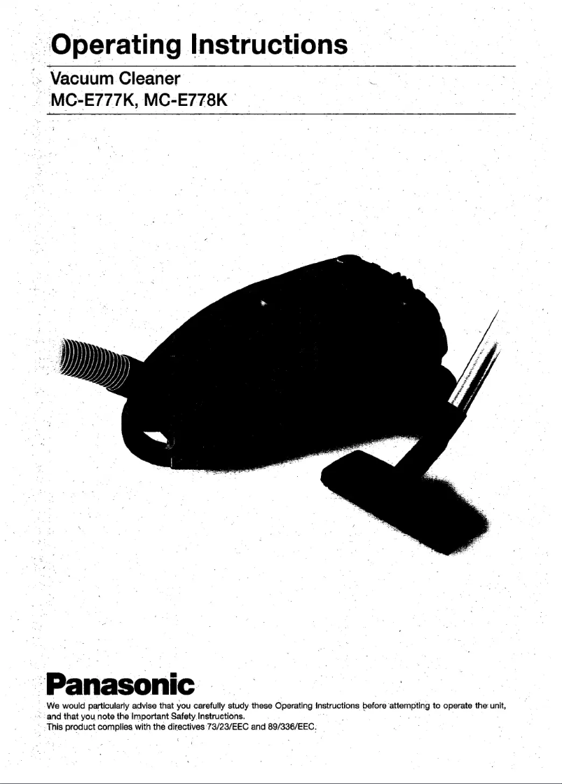 Image de la première page du manuel de l'appareil MC-E777