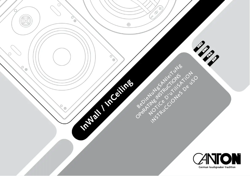Page 1 de la notice Manuel utilisateur Canton InWall 465