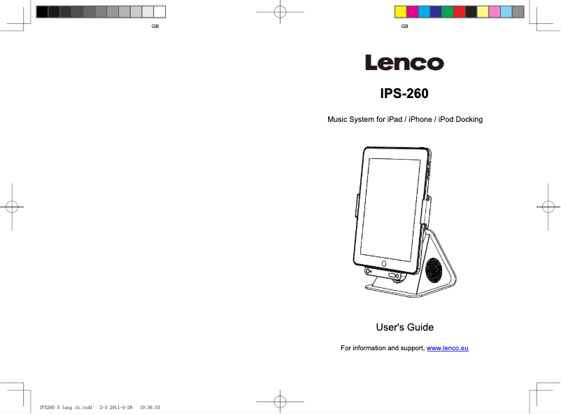 Page 1 de la notice Manuel utilisateur Lenco IPS-260