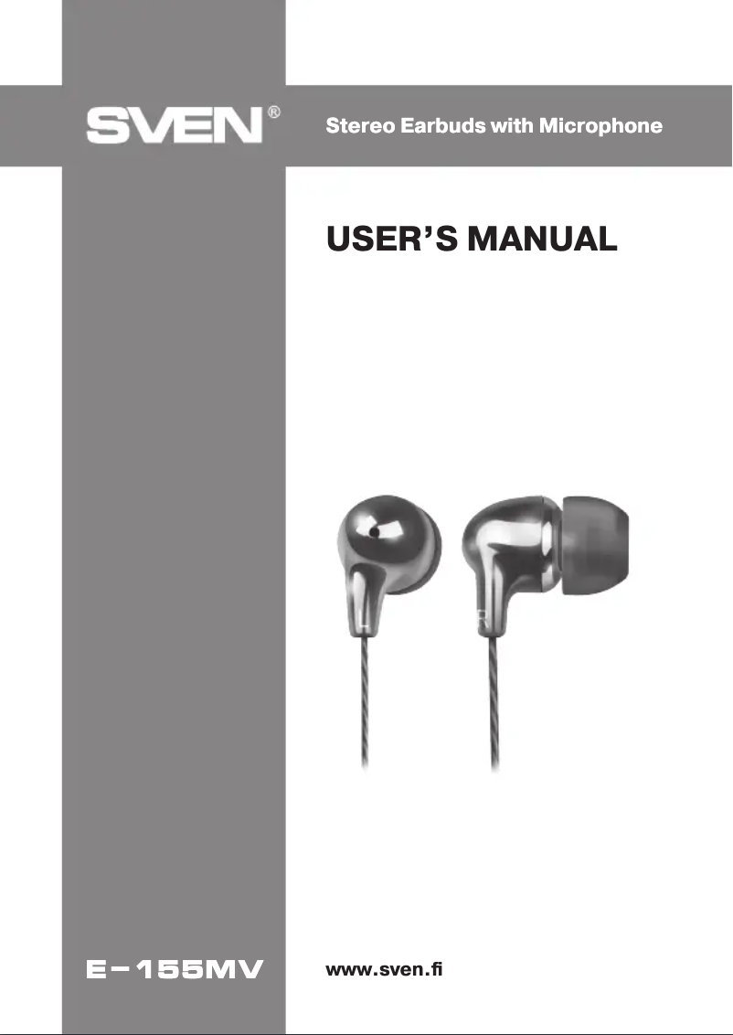 Page 1 de la notice Manuel utilisateur Sven E-155MV