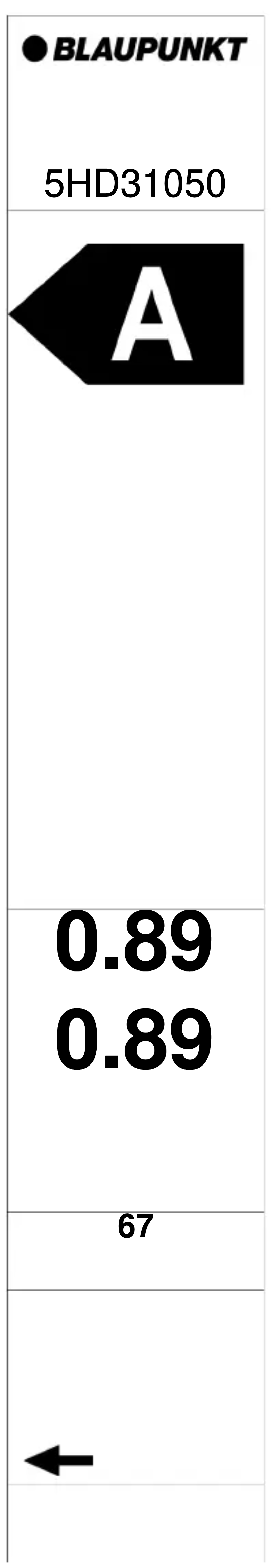 Page n°1 - Label énergétique Blaupunkt 5HD31050