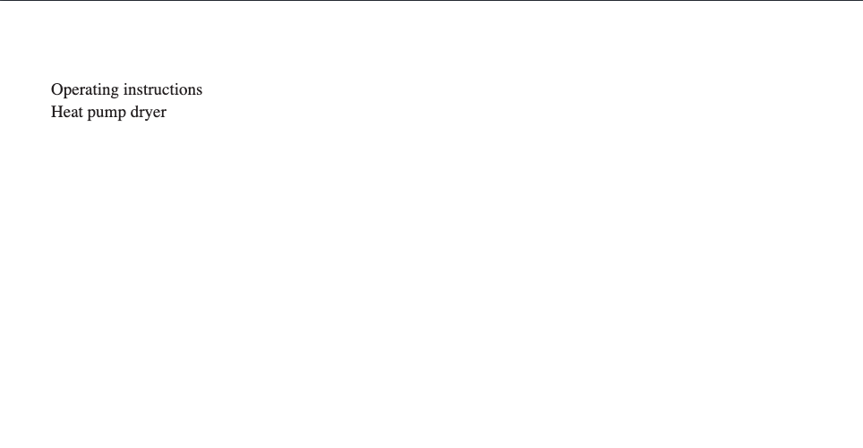 Page 1 de la notice Manuel utilisateur Miele TKG 840 WP