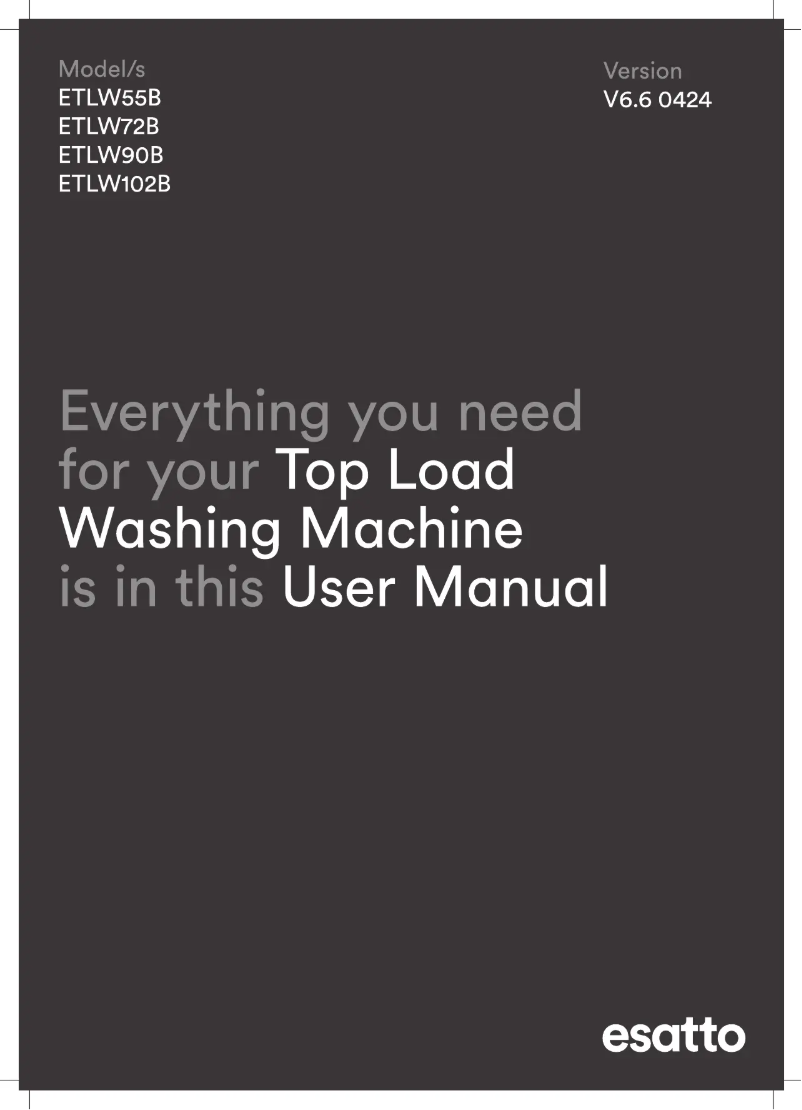Page 1 de la notice Manuel utilisateur Esatto ETLW90B