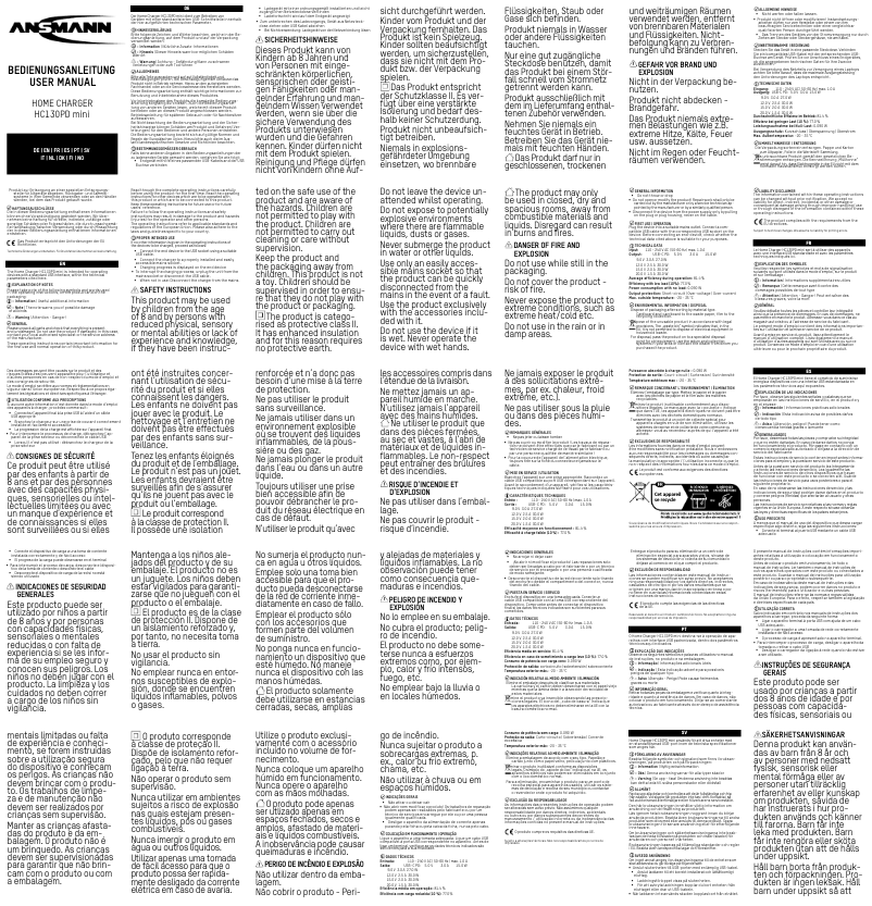 Image de la première page du manuel de l'appareil HC130PD mini